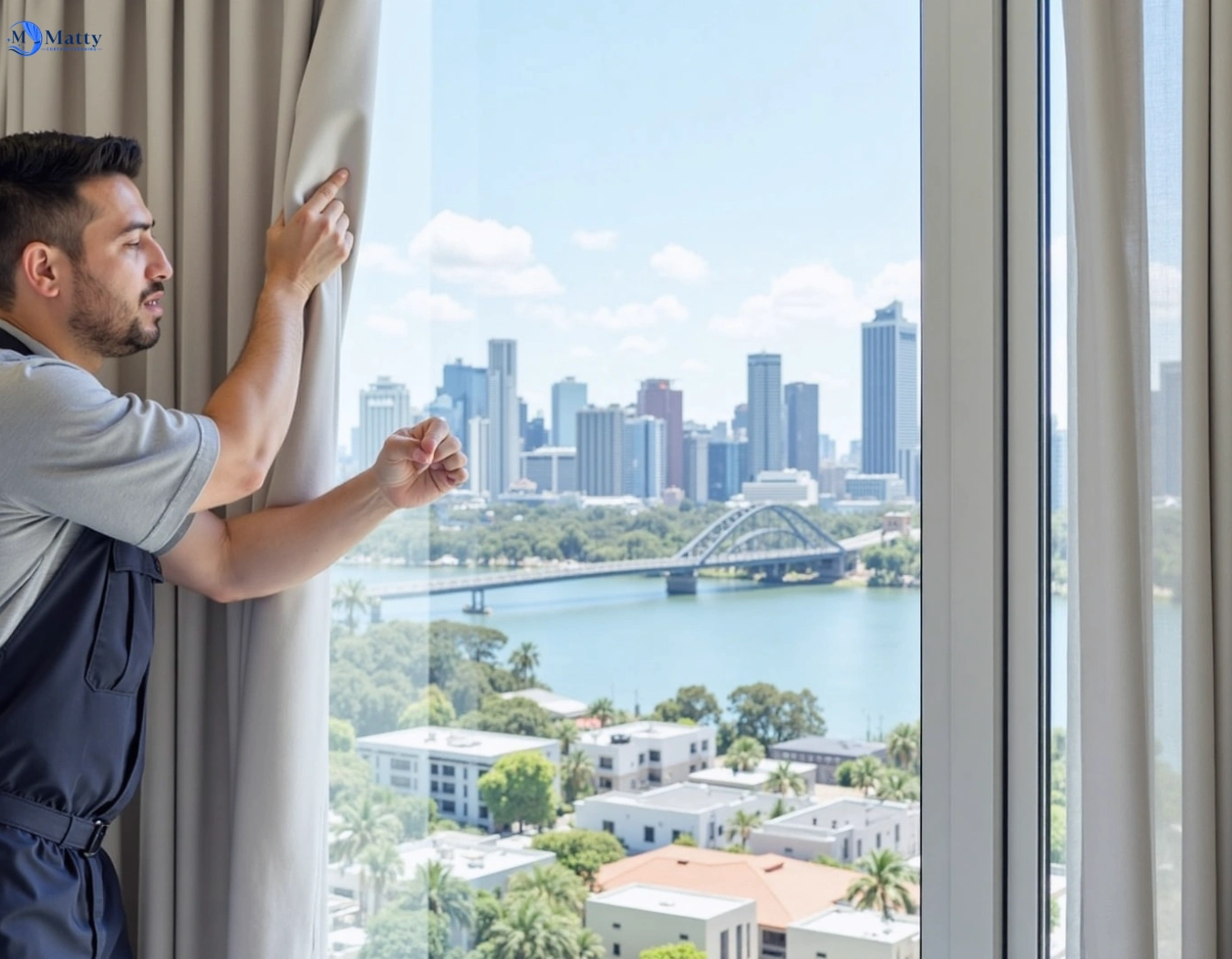 Professional curtain steam cleaning service mount-ousley-nsw QLD by Matty Curtain Cleaning
